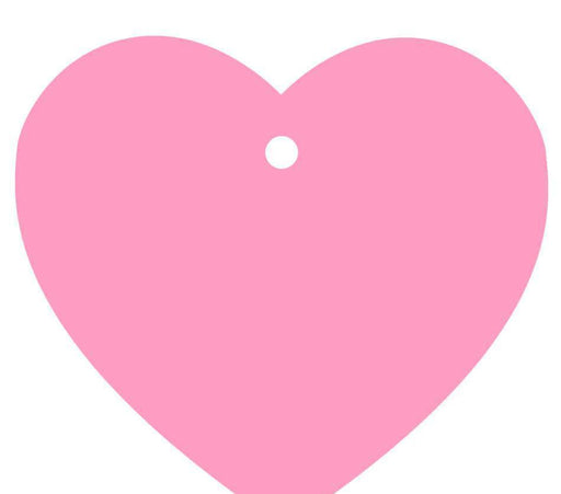 Solid Color Heart Shape Blank Gift Tags-Set of 30-Andaz Press-Bubblegum Pink-