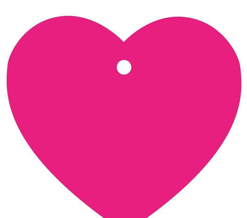 Solid Color Heart Shape Blank Gift Tags-Set of 30-Andaz Press-Fuchsia-