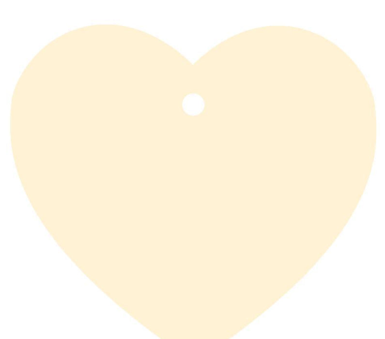 Solid Color Heart Shape Blank Gift Tags-Set of 30-Andaz Press-Ivory-
