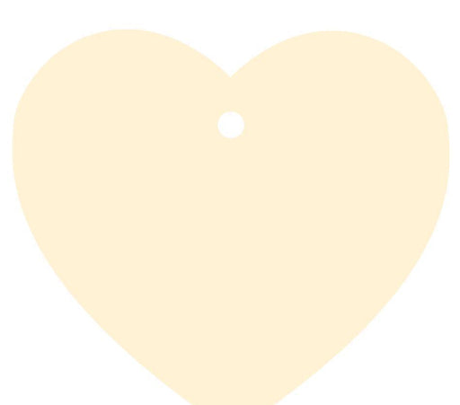 Solid Color Heart Shape Blank Gift Tags-Set of 30-Andaz Press-Ivory-