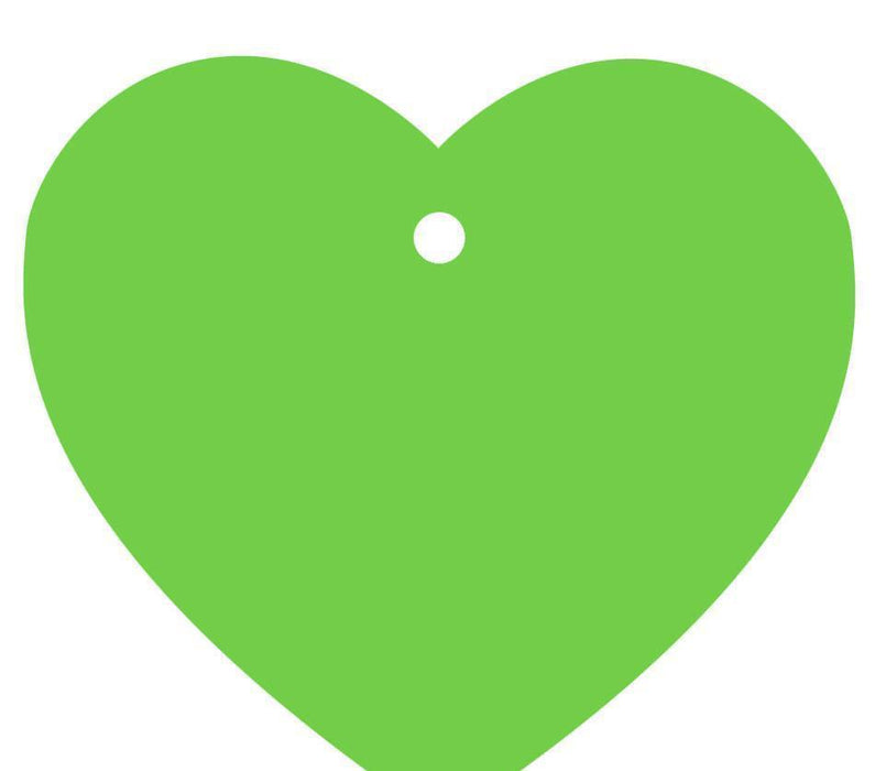 Solid Color Heart Shape Blank Gift Tags-Set of 30-Andaz Press-Kiwi Green-