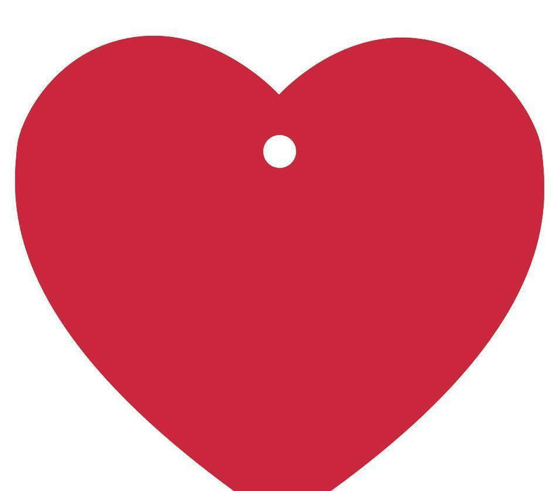 Solid Color Heart Shape Blank Gift Tags-Set of 30-Andaz Press-Red-