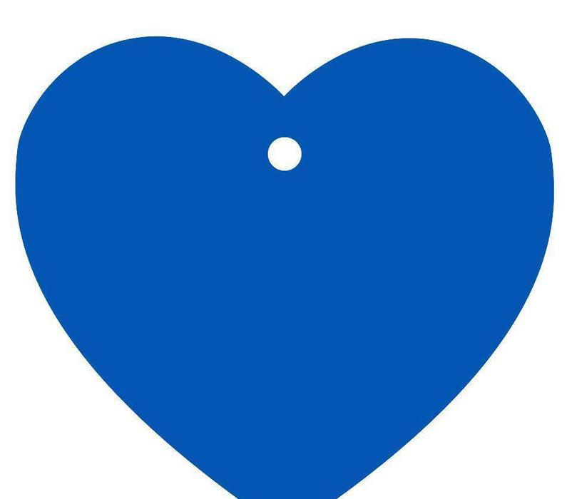 Solid Color Heart Shape Blank Gift Tags-Set of 30-Andaz Press-Royal Blue-