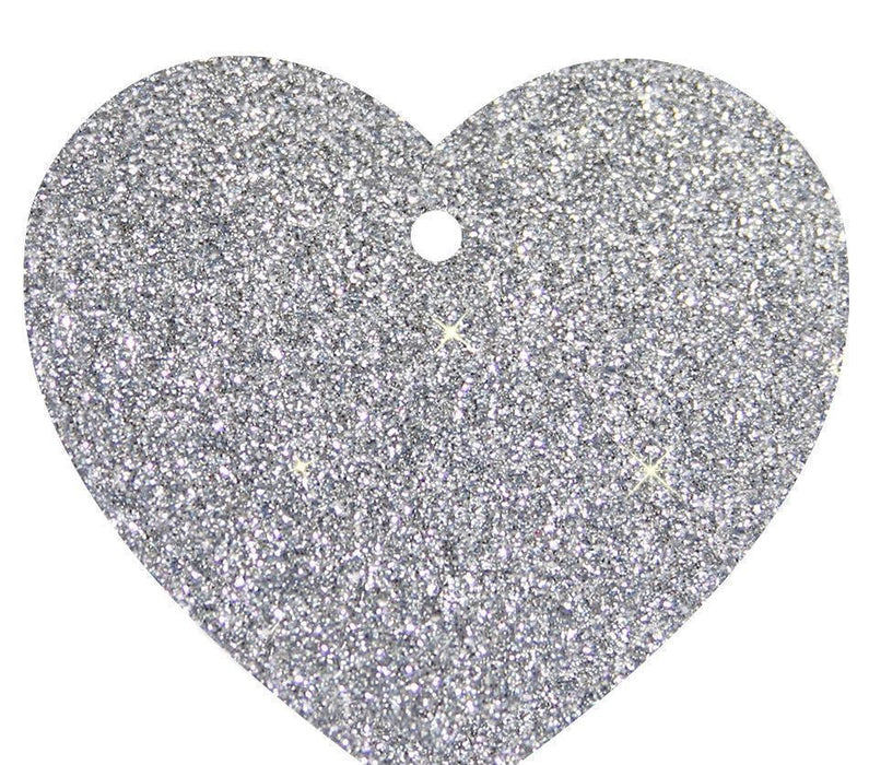 Solid Color Heart Shape Blank Gift Tags-Set of 30-Andaz Press-Silver-