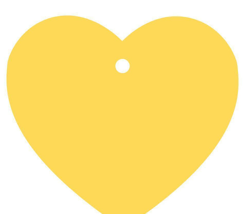 Solid Color Heart Shape Blank Gift Tags-Set of 30-Andaz Press-Yellow-
