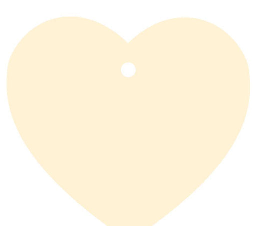 Solid Color Heart Shape Blank Gift Tags-Set of 30-Andaz Press-Ivory-
