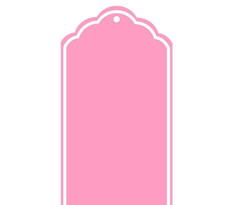 Solid Color Scallop Blank Gift Tags-Set of 16-Andaz Press-Bubblegum Pink-