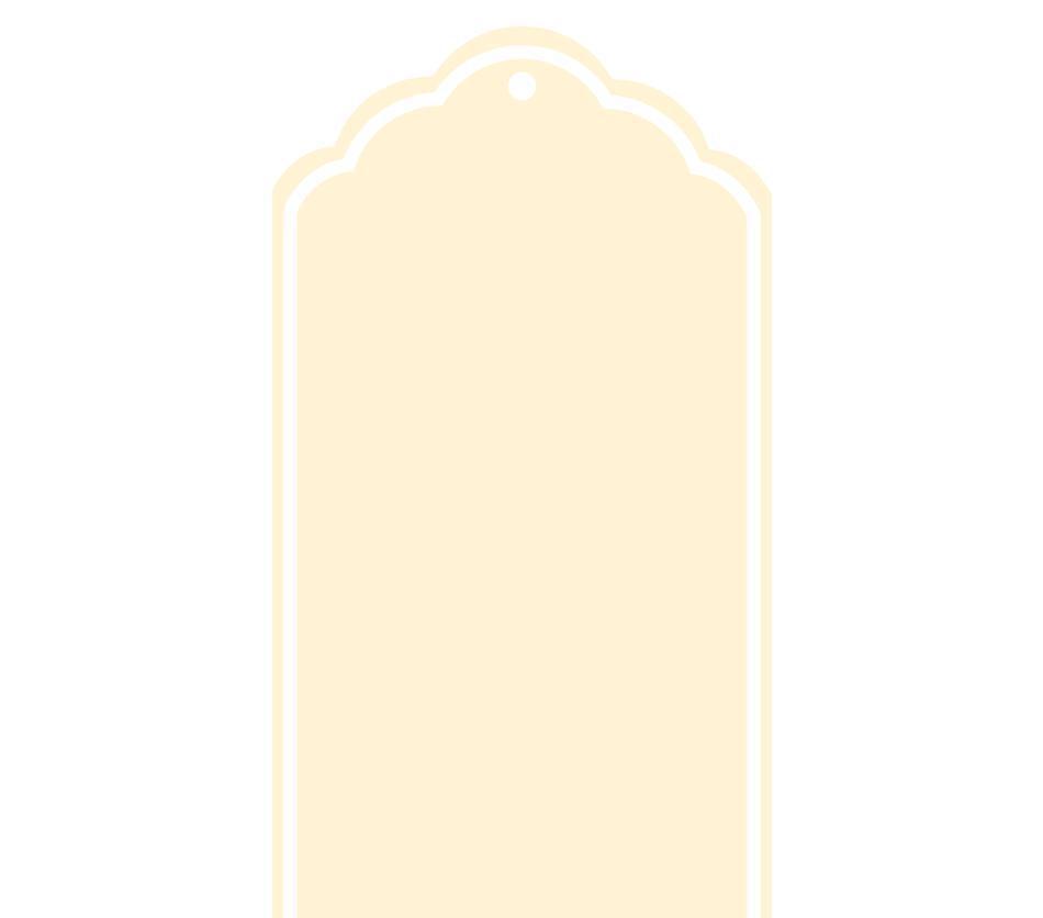 Solid Color Scallop Blank Gift Tags-Set of 16-Andaz Press-Ivory-