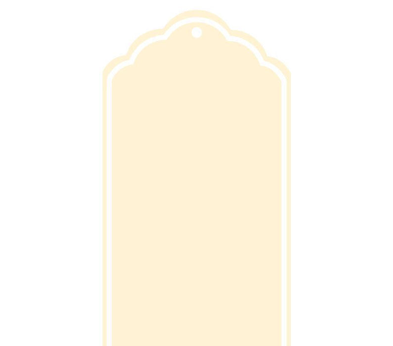 Solid Color Scallop Blank Gift Tags-Set of 16-Andaz Press-Ivory-