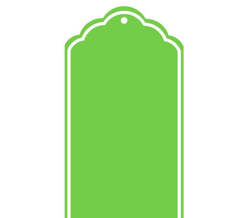 Solid Color Scallop Blank Gift Tags-Set of 16-Andaz Press-Kiwi Green-