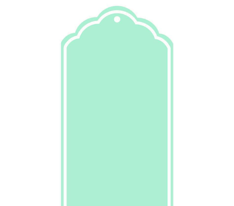 Solid Color Scallop Blank Gift Tags-Set of 16-Andaz Press-Mint Green-