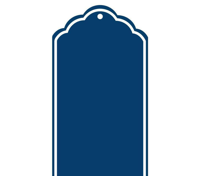 Solid Color Scallop Blank Gift Tags-Set of 16-Andaz Press-Navy Blue-