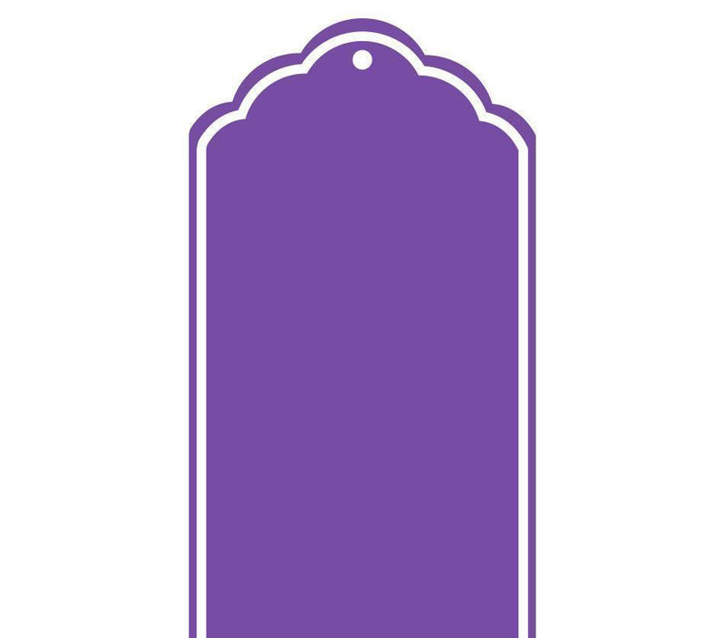 Solid Color Scallop Blank Gift Tags-Set of 16-Andaz Press-Purple-