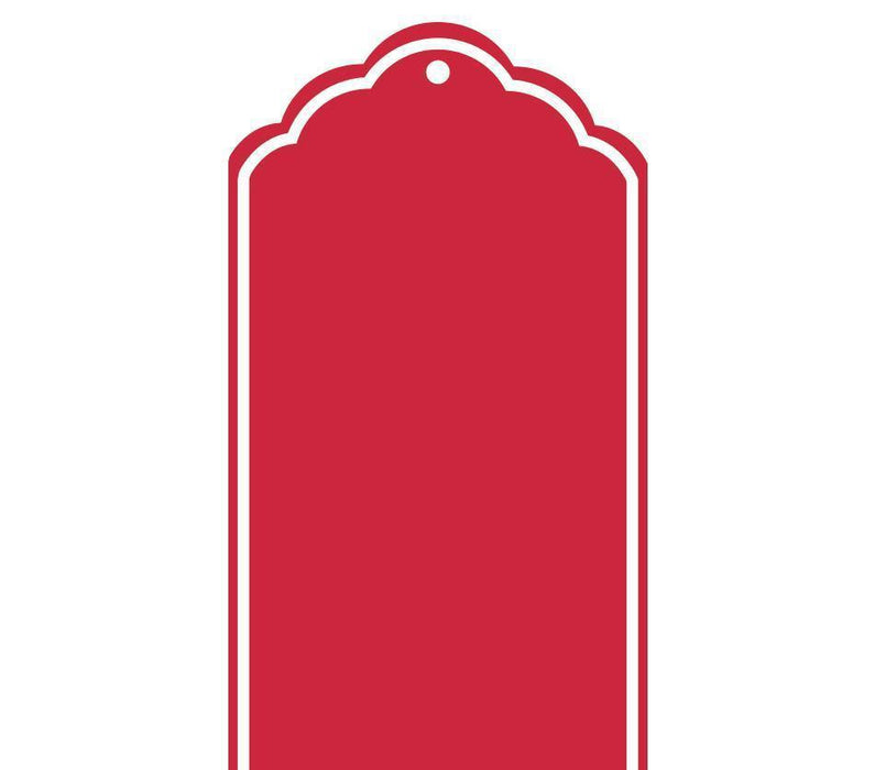 Solid Color Scallop Blank Gift Tags-Set of 16-Andaz Press-Red-