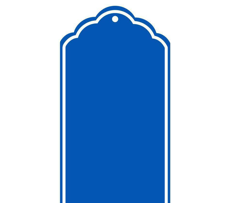 Solid Color Scallop Blank Gift Tags-Set of 16-Andaz Press-Royal Blue-