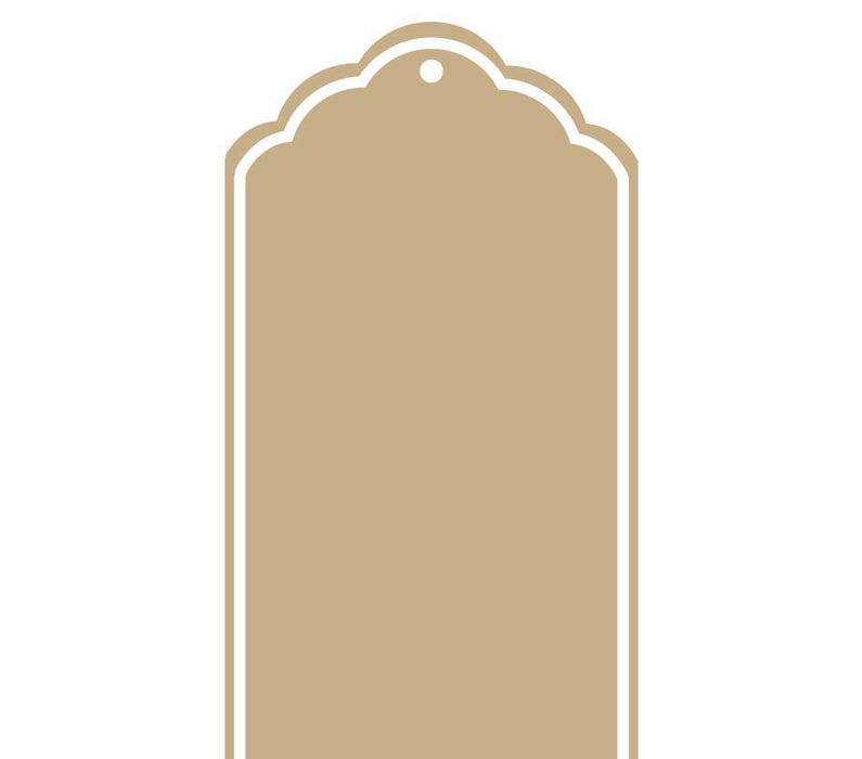 Solid Color Scallop Blank Gift Tags-Set of 16-Andaz Press-Tan-