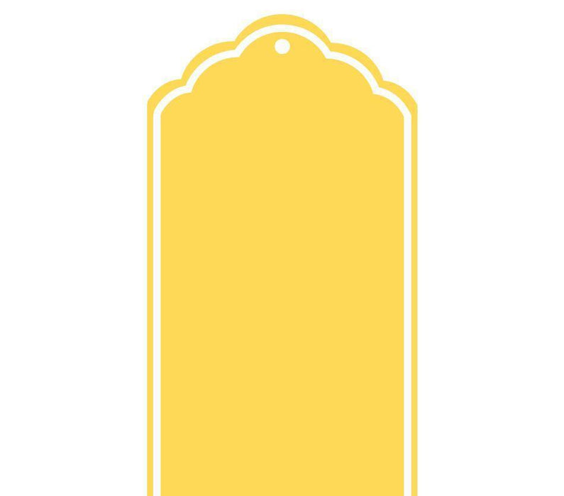 Solid Color Scallop Blank Gift Tags-Set of 16-Andaz Press-Yellow-