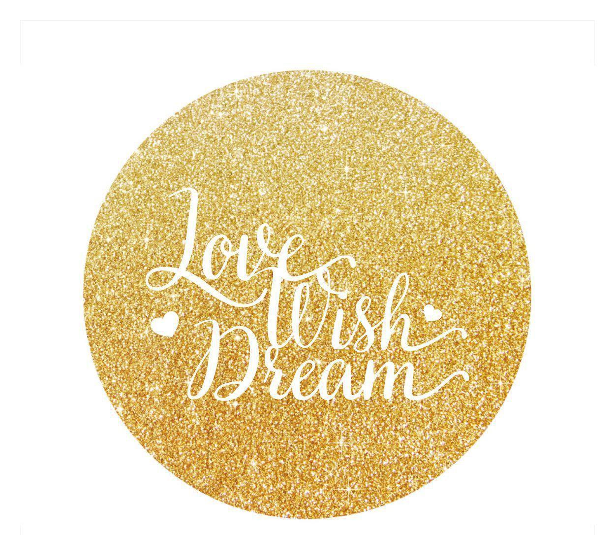 Sparkle Princess Birthday Circle Gift Labels-Set of 40-Andaz Press-Love Wish Dream-