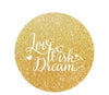 Sparkle Princess Birthday Circle Gift Labels-Set of 40-Andaz Press-Love Wish Dream-
