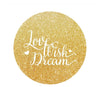 Sparkle Princess Birthday Circle Gift Labels-Set of 40-Andaz Press-Love Wish Dream-