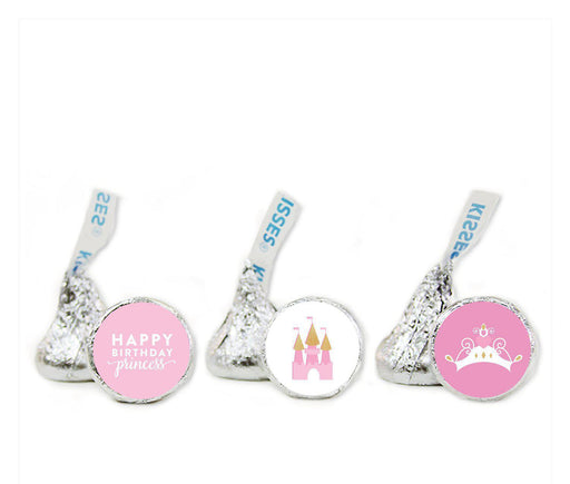 Sparkle Princess Birthday Hershey's Kisses Stickers-Set of 216-Andaz Press-