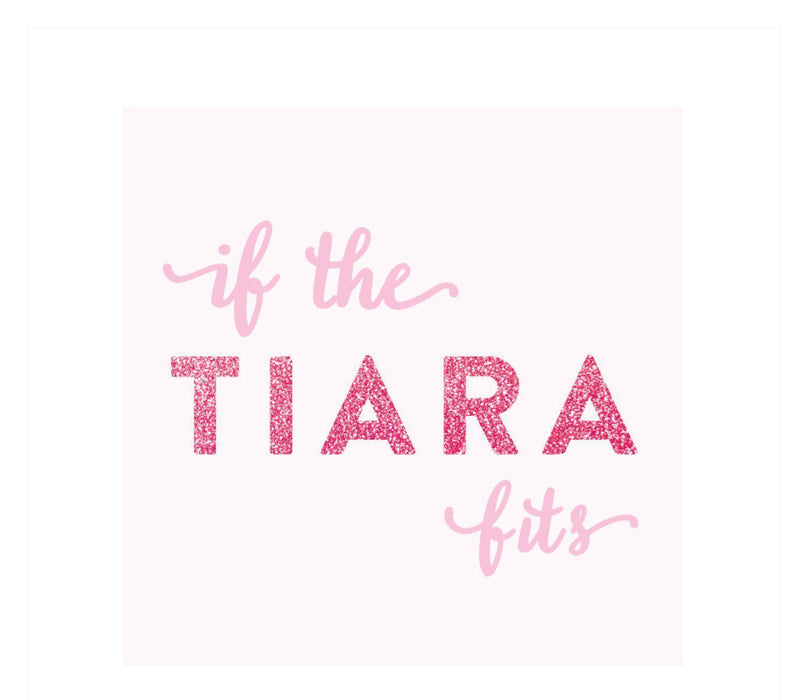 Sparkle Princess Birthday Square Gift Labels-Set of 40-Andaz Press-Thank You-