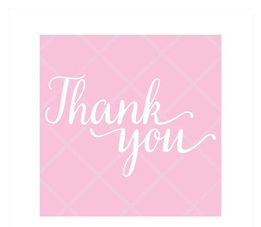 Sparkle Princess Birthday Square Gift Labels-Set of 40-Andaz Press-Thank You-
