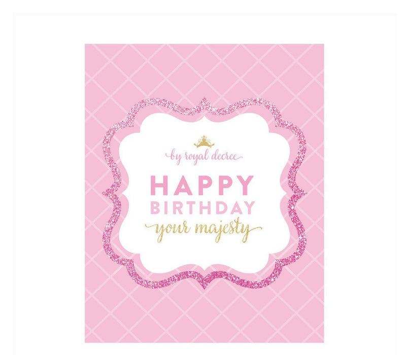 Sparkle Princess Birthday Your Majesty Wine Bottle Labels-Set of 8-Andaz Press-