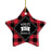 Sports Star Shaped Porcelain Christmas Tree Ornaments Collection 2-Set of 1-Andaz Press-Snowboarder-
