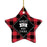 Sports Star Shaped Porcelain Christmas Tree Ornaments Collection 2-Set of 1-Andaz Press-Snowboarder-