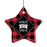 Sports Star Shaped Porcelain Christmas Tree Ornaments Collection 2-Set of 1-Andaz Press-Snowboarder-