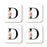 Square Coffee Drink Coasters Gift Set, Blush Floral Monogram-Set of 4-Andaz Press-A-