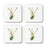 Square Coffee Drink Coasters Gift Set, Exotic Tropical Monogram-Set of 4-Andaz Press-A-