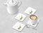Square Coffee Drink Coasters Gift Set, Exotic Tropical Monogram-Set of 4-Andaz Press-A-