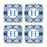 Square Coffee Drink Coasters Gift Set, Moroccan Monogram-Set of 4-Andaz Press-A-