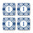 Square Coffee Drink Coasters Gift Set, Moroccan Monogram-Set of 4-Andaz Press-A-