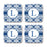 Square Coffee Drink Coasters Gift Set, Moroccan Monogram-Set of 4-Andaz Press-A-
