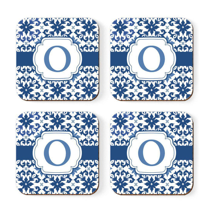 Square Coffee Drink Coasters Gift Set, Moroccan Monogram-Set of 4-Andaz Press-A-
