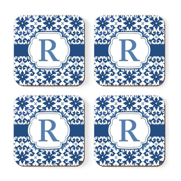 Square Coffee Drink Coasters Gift Set, Moroccan Monogram-Set of 4-Andaz Press-A-