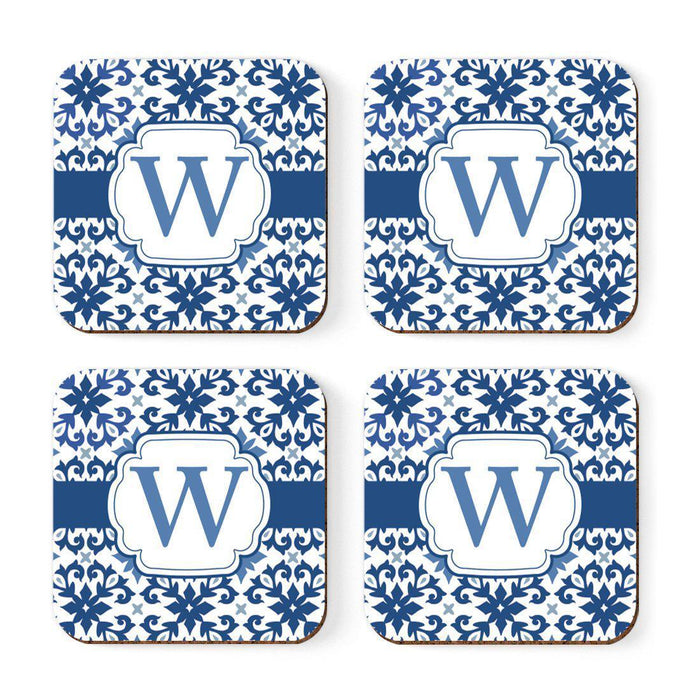 Square Coffee Drink Coasters Gift Set, Moroccan Monogram-Set of 4-Andaz Press-A-