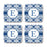Square Coffee Drink Coasters Gift Set, Moroccan Monogram-Set of 4-Andaz Press-E-