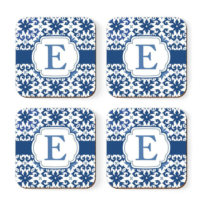Square Coffee Drink Coasters Gift Set, Moroccan Monogram-Set of 4-Andaz Press-E-