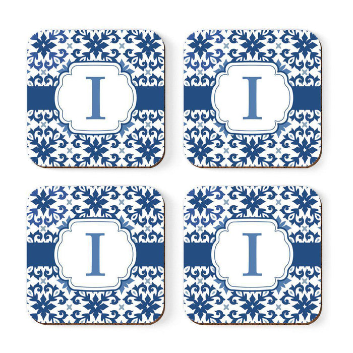 Square Coffee Drink Coasters Gift Set, Moroccan Monogram-Set of 4-Andaz Press-I-