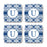 Square Coffee Drink Coasters Gift Set, Moroccan Monogram-Set of 4-Andaz Press-U-