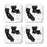 Square Coffee Drink Coasters Long Distance Gift, California-Set of 4-Andaz Press-Alabama-
