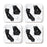 Square Coffee Drink Coasters Long Distance Gift, California-Set of 4-Andaz Press-Georgia-