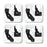 Square Coffee Drink Coasters Long Distance Gift, California-Set of 4-Andaz Press-Idaho-