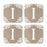 Square Coffee Drink Monogram Coasters Gift Set, Burlap Lace-Set of 4-Andaz Press-A-