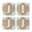 Square Coffee Drink Monogram Coasters Gift Set, Burlap Lace-Set of 4-Andaz Press-A-