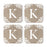 Square Coffee Drink Monogram Coasters Gift Set, Burlap Lace-Set of 4-Andaz Press-A-